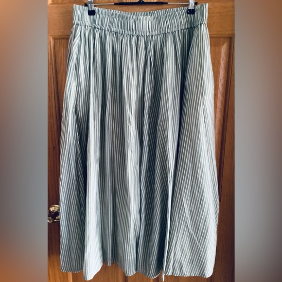 Poetry Full A-Line Long Cotton Skirt With Pockets Size 16 - Picture 4 of 13